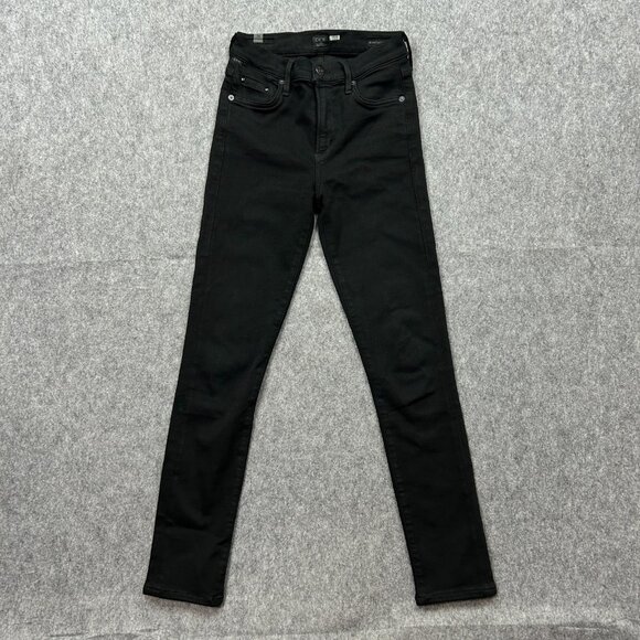 Citizens Of Humanity Rocket Crop High Rise Skinny Jeans Women's Size 25 Black - Picture 2 of 14